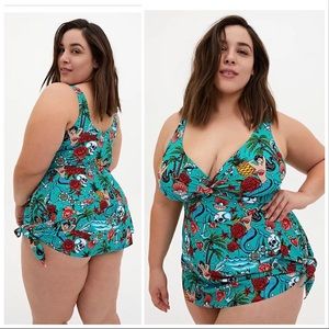 TORRID tattoo one piece swimsuit